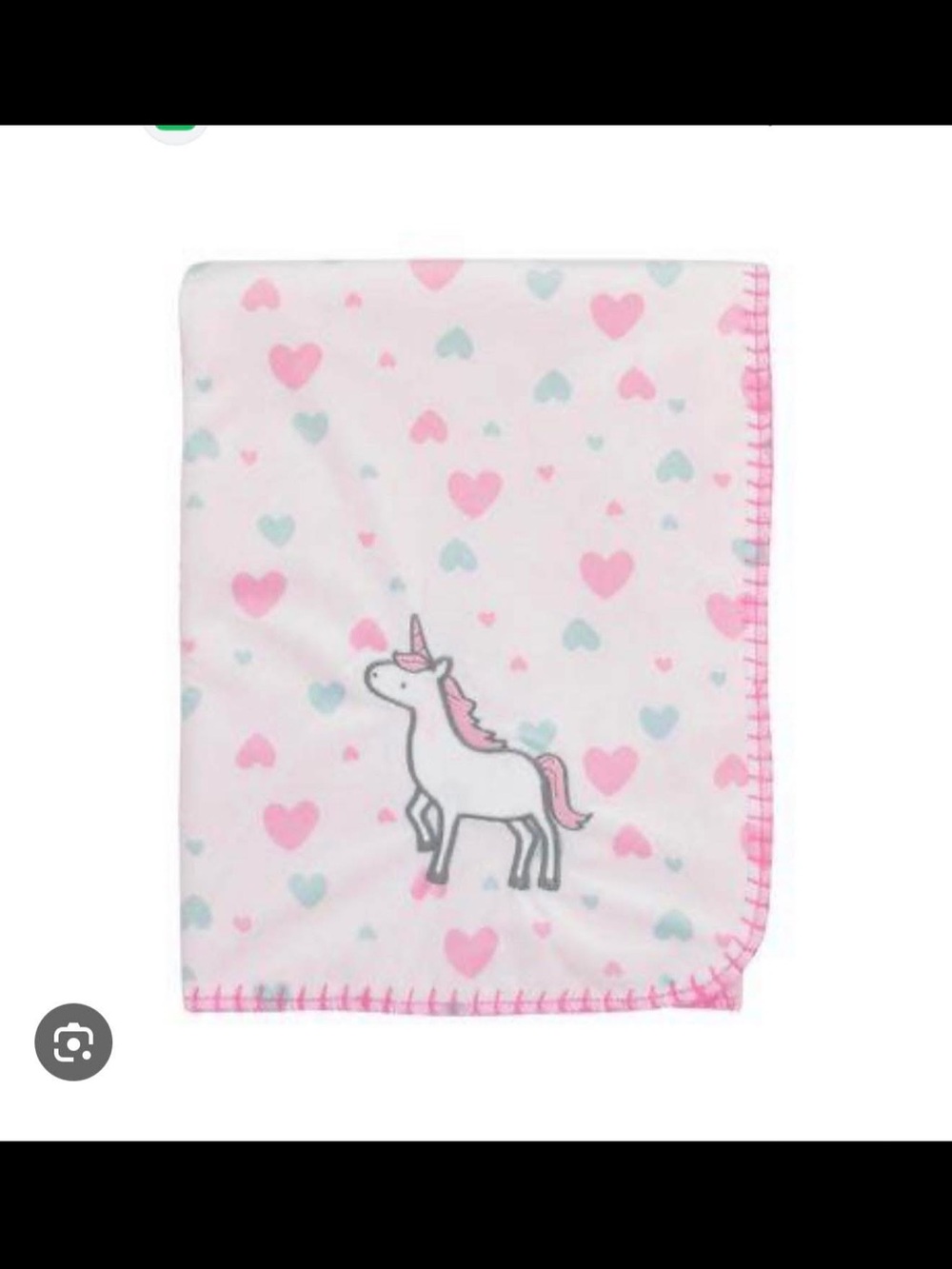 ISO! 
Pink Unicorn Heart Plush Baby Blanket - ‘Child of Mine’